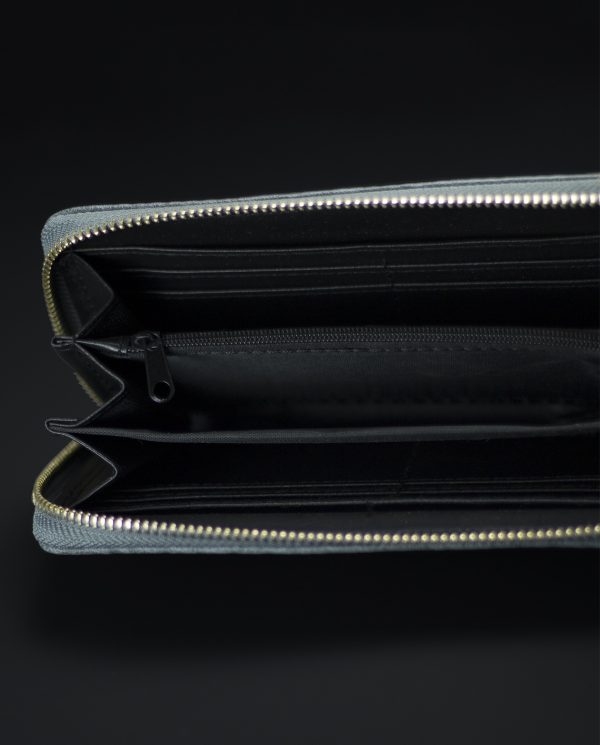 Cleo Faux Suede Wallet In Blue - 3