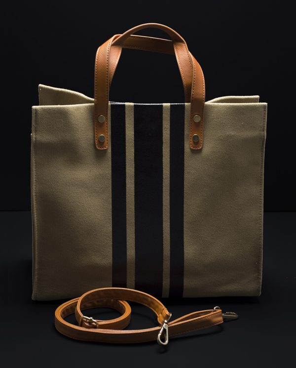 The Prospect Carryall Tote In Khaki & Black
